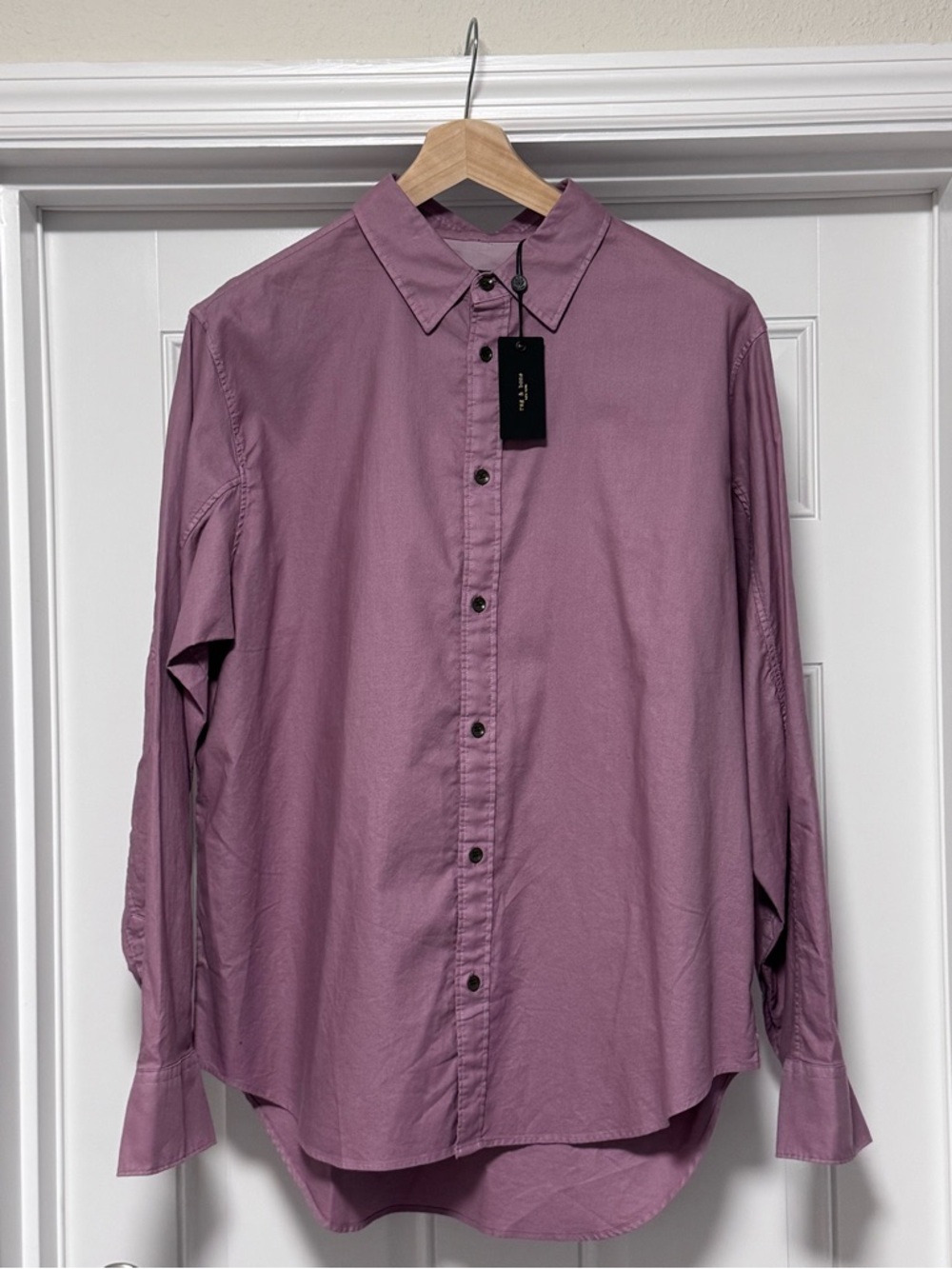 NWT Rag & Bone Fit 2 Engineered Oxford Shirt XL Berry Pink